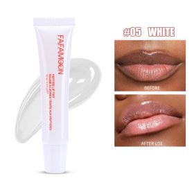 Glossy Lip Glaze Waterproof Long Lasting Lip Gloss Glossy Mirror Tea Red Liquid Lipstick Doodle Lip Korean Makeup (Option: 05 WHITE-10ml-1pc)